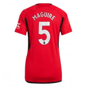 Manchester United Harry Maguire #5 Koszulka Podstawowych Kobiety 2023-24 Krótki Rękaw